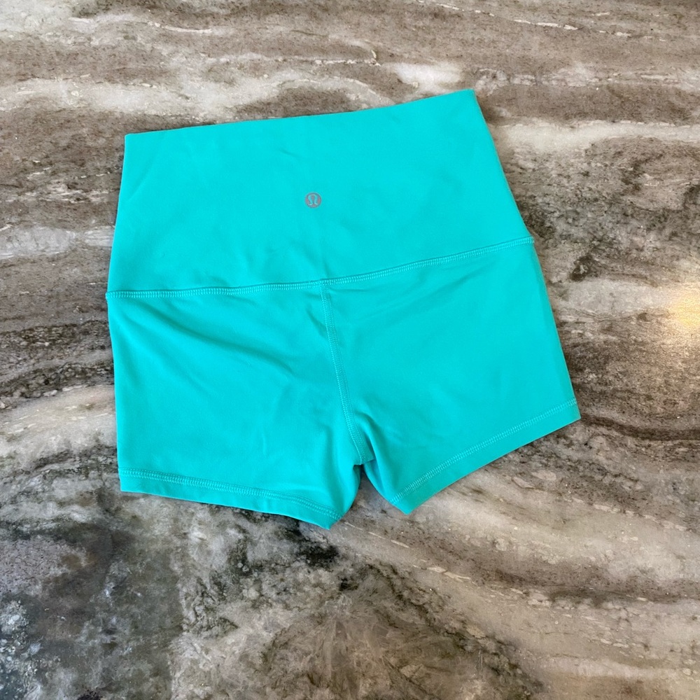 Lululemon bright blue compression shorts